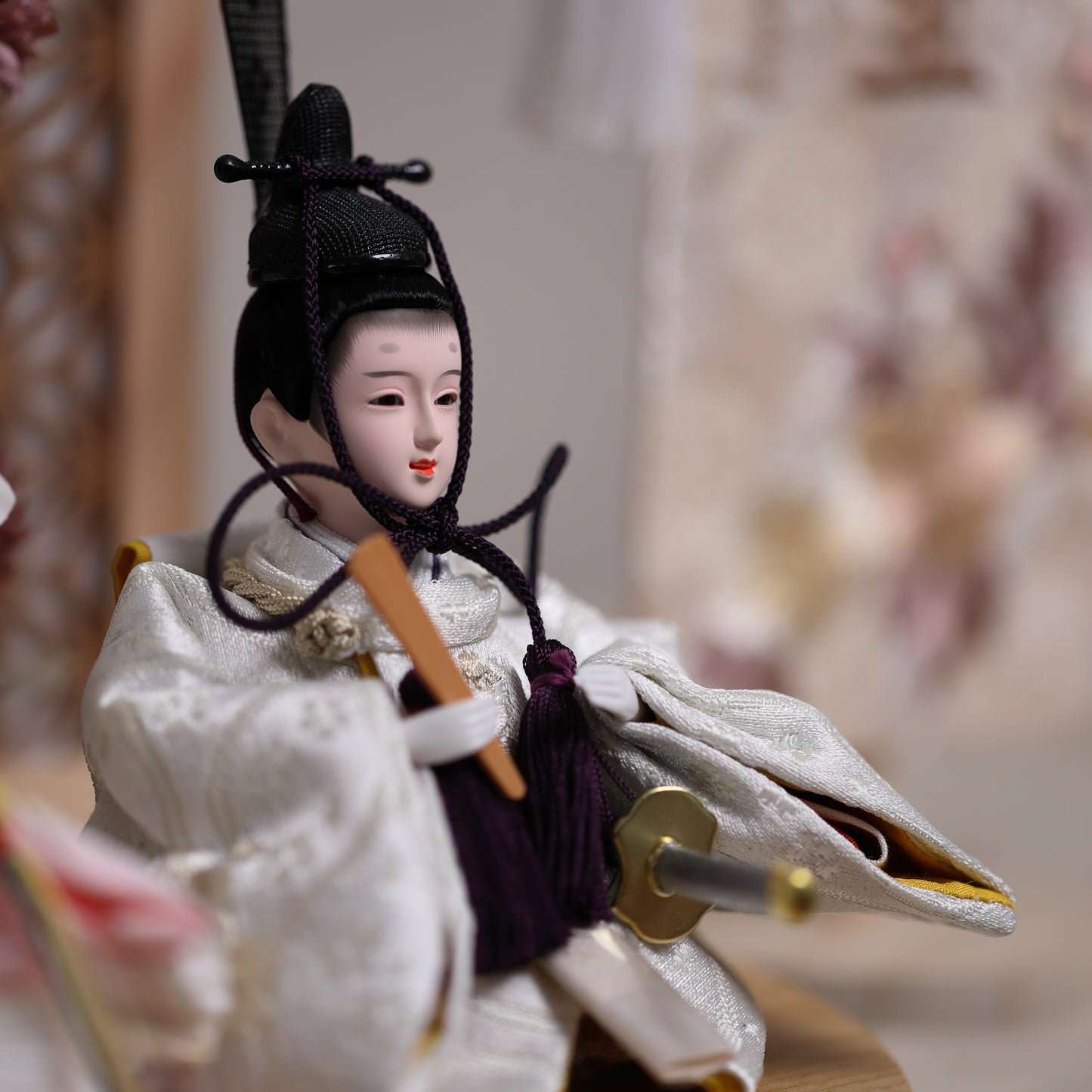 【選べる羽子板カラー】雛人形フルセット (くすみピンク羽子板)