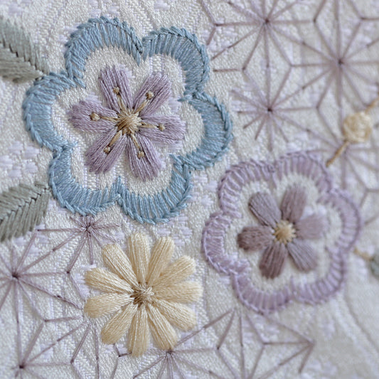 素材美を生かした ナチュラル名前旗 麻柄ブルー (大) スタンドセット