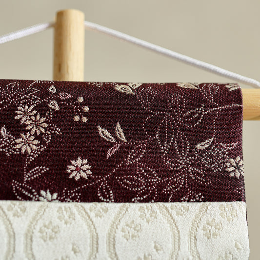 伝統x古典を現代風に 唐草切嵌紋様 名前旗 ムラサキ (大) スタンドセット