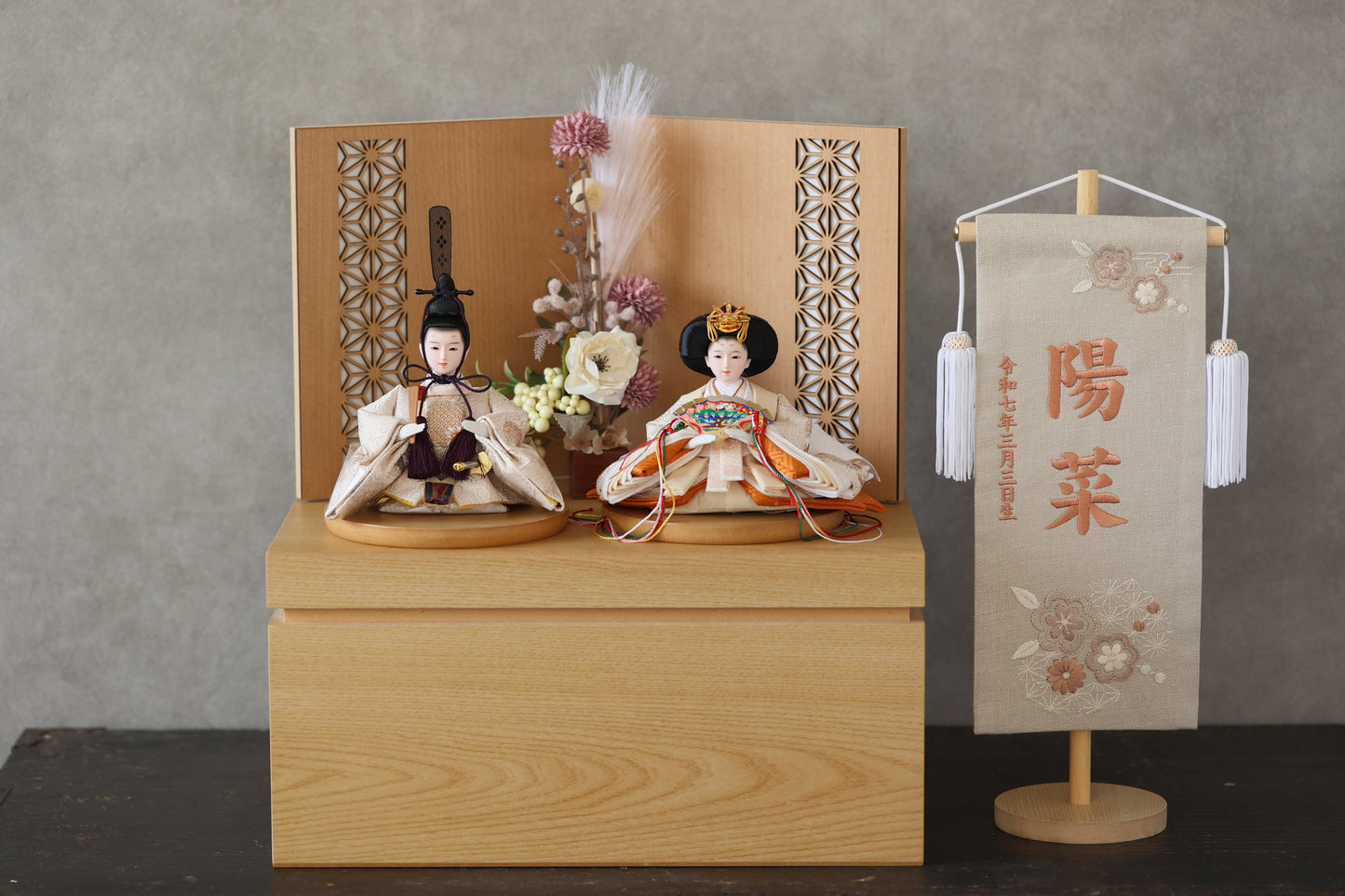 【雛人形】コンパクトdeかわいい収納おひな様♪