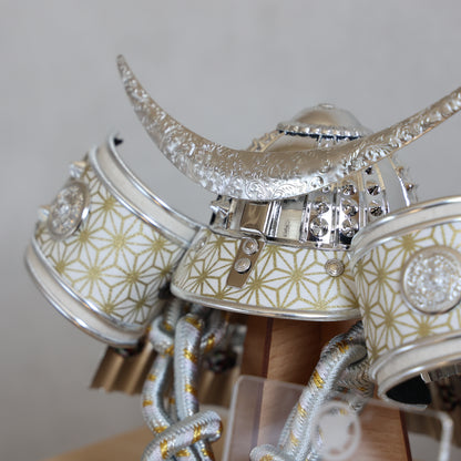 【収納兜飾り】兜飾り(白夜)・おひつ収納箱セット