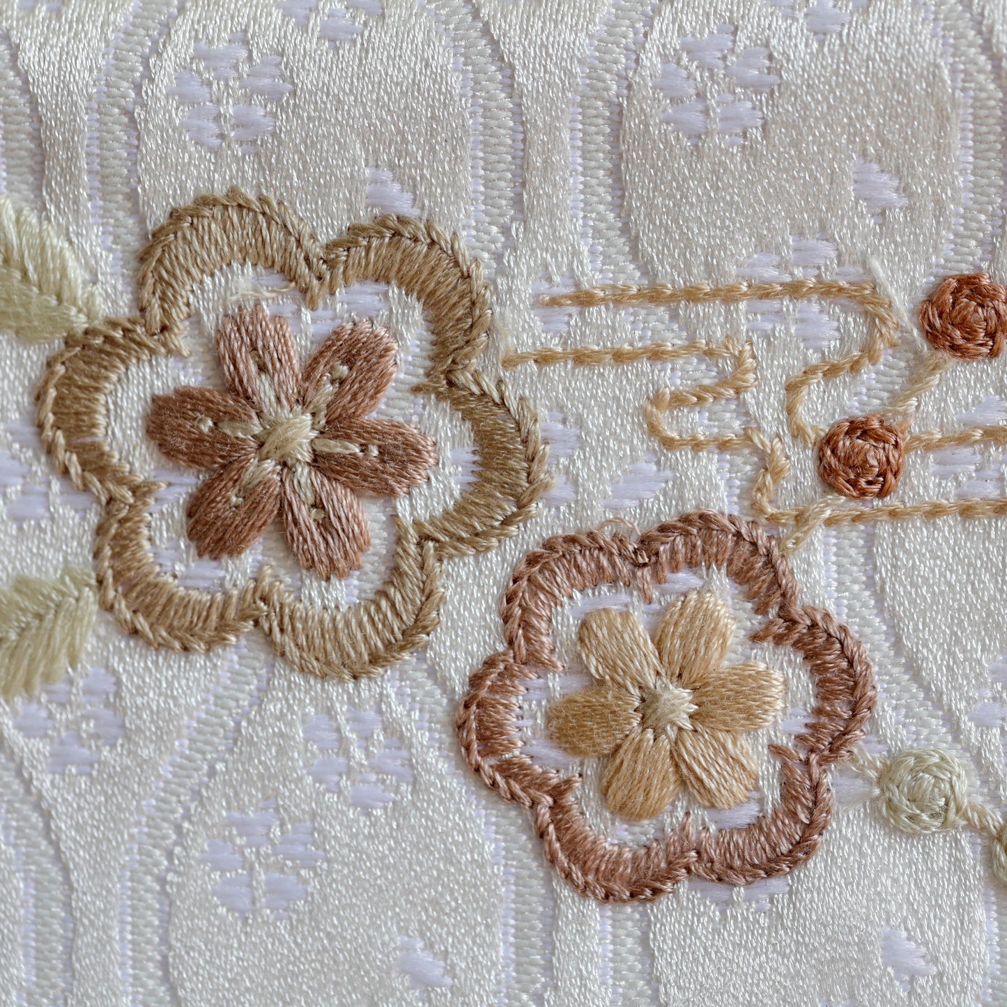 素材美を生かした ナチュラル名前旗 麻柄ブラウン (大)　スタンドセット