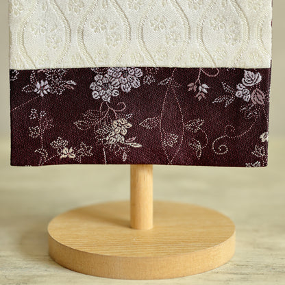 伝統x古典を現代風に 唐草切嵌紋様 名前旗 ムラサキ (大)　スタンドセット