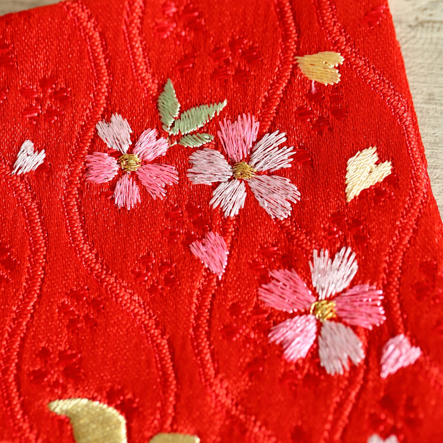 【選べる２色】スワロを使ったリボンと花環の名前旗 (大)　スタンドセット