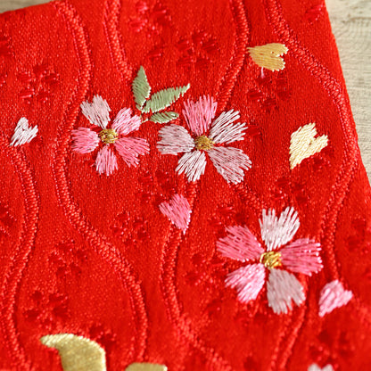 【選べる２色】スワロを使ったリボンと花環の名前旗 (大)　スタンドセット