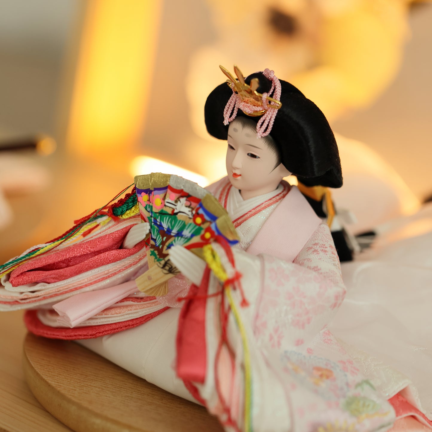 【フラワーアート×LEDライト】ウエディングひな飾りセット