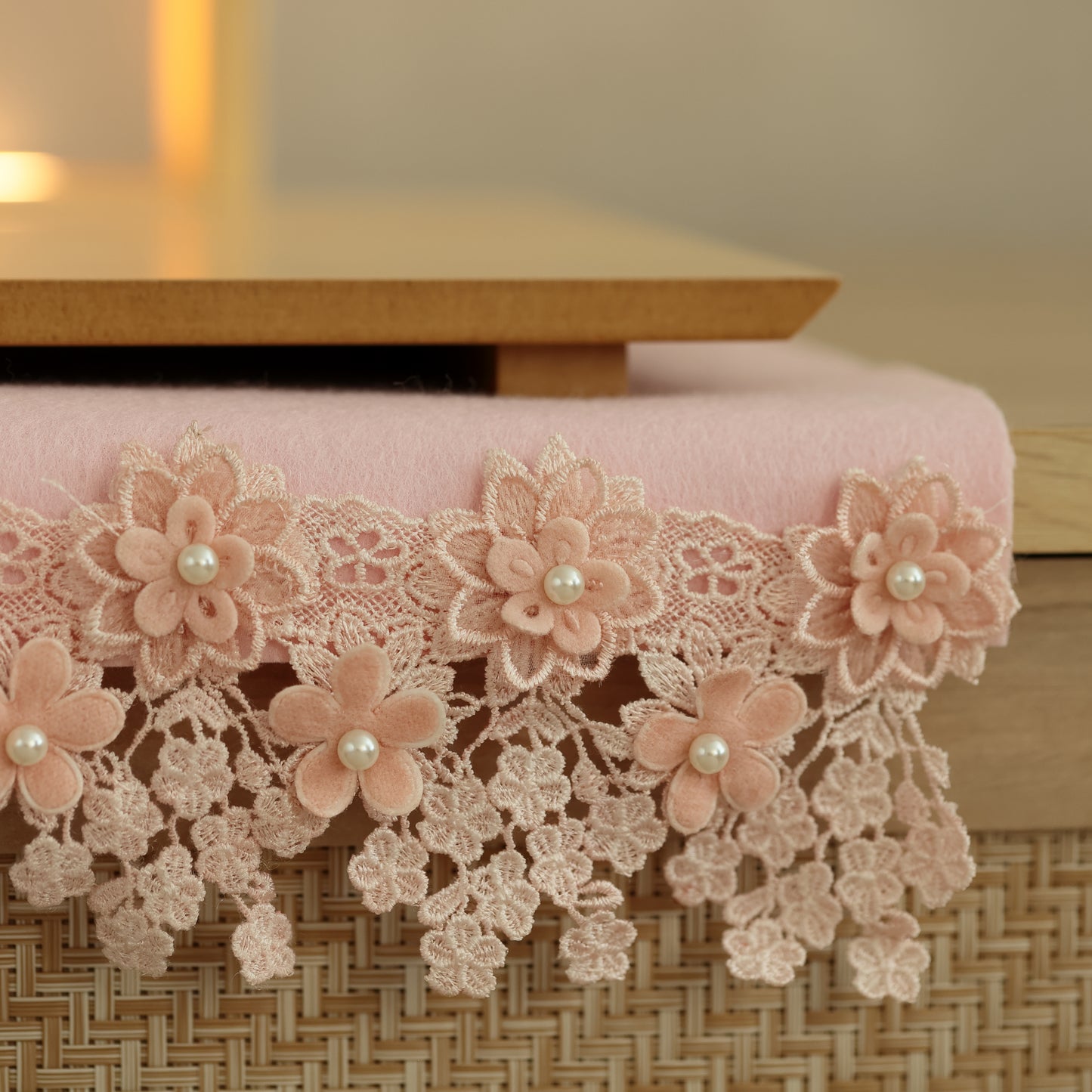 【フラワーアート×LEDライト】ウエディングひな飾りセット