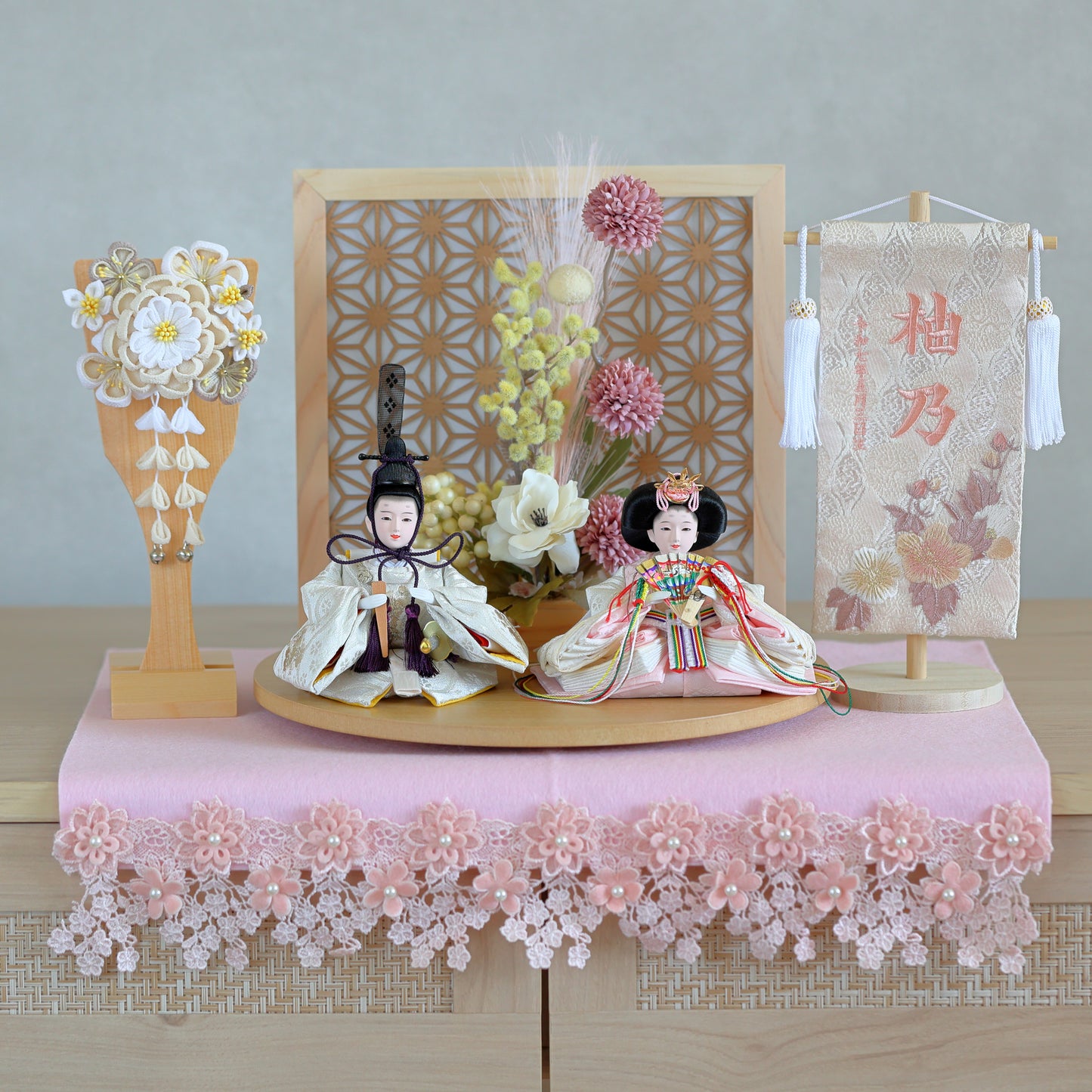 【選べる羽子板カラー】雛人形フルセット