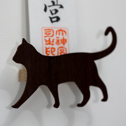 北欧風 壁掛け神棚【Catーネコー】ダークブラウン