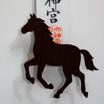 北欧風 壁掛け神棚【Horseー馬ー】ダークブラウン