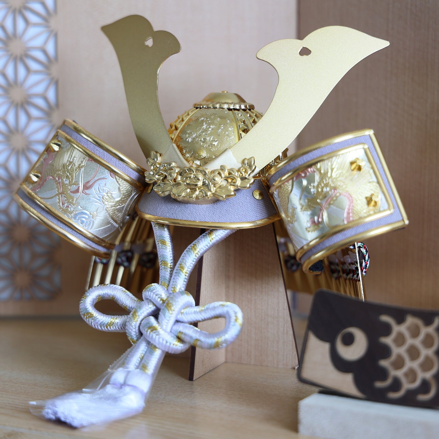 【収納兜飾り】燕二極風屏 モダン箱セット