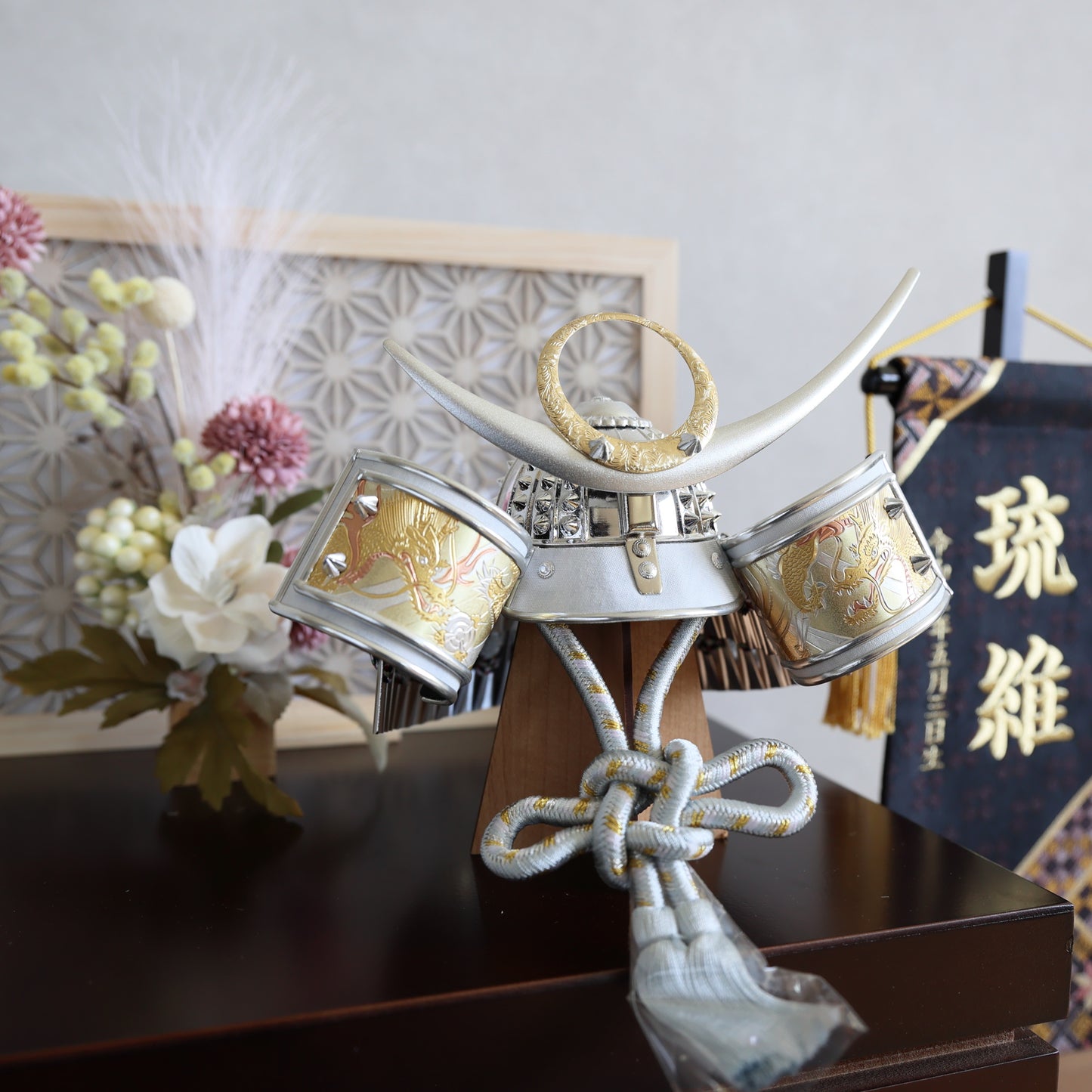 【収納兜飾り】組子風屏風 モダン箱セット【5セット限定】