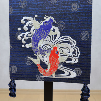 【限定販売】超特大サイズお名前旗 龍鯉 (全高92cm)　スタンドセット