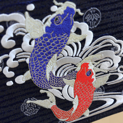 【限定販売】超特大サイズお名前旗 龍鯉 (全高92cm)　スタンドセット