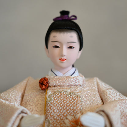 【雪輪さくら雛ｘ二極収納飾り】コンパクト収納雛飾りセット