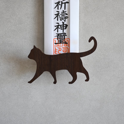 北欧風 壁掛け神棚【Catーネコー】ダークブラウン