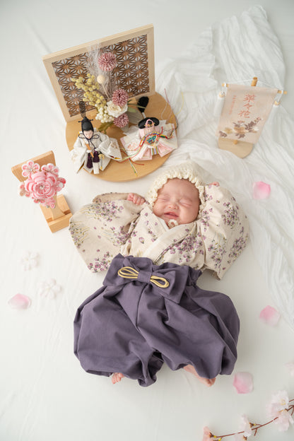 【選べる羽子板カラー】雛人形フルセット (グレージュ羽子板)