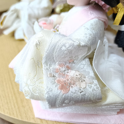 【選べる羽子板カラー】雛人形フルセット (くすみピンク羽子板)